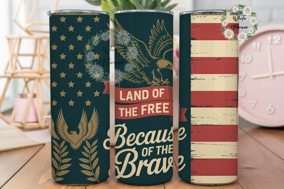 Download Vintage Patriotic Eagle Tumbler Wrap PNG - Premium Resources