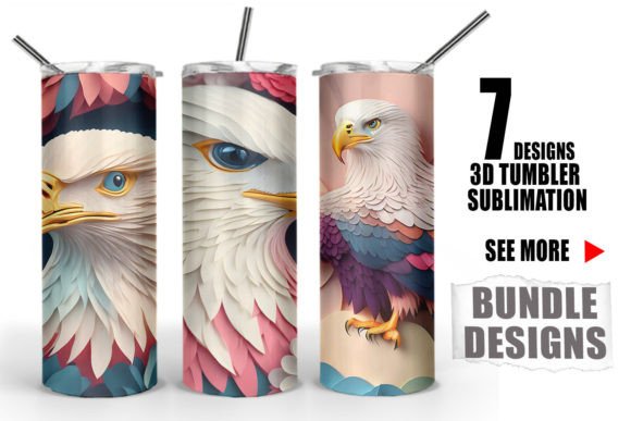 Download 3D Patriotic Eagle Tumbler Wrap Bundle - Patriotic eagle tumbler Collection
